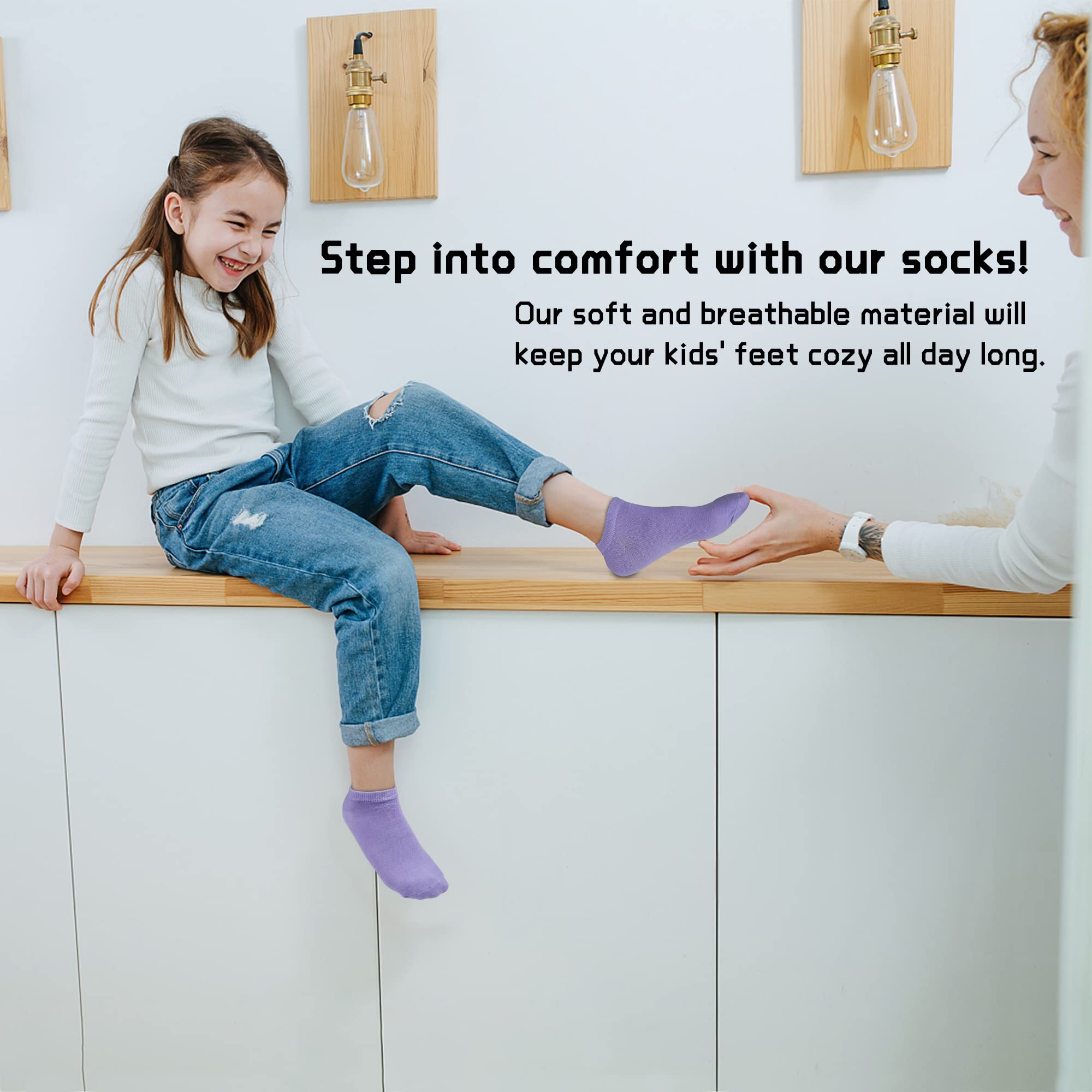 25 Pairs Kids Socks for Boys & Girls (0-14 Years) - Soft Cotton Low Cut Toddler Ankle Socks Set | Perfect for School, Play & Everyday Wear