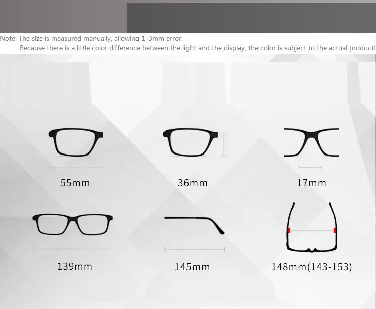 Aimee Unisex Full Rim Square Titanium Eyeglasses Frame 27023 | Lightweight Durable Glasses for Men & Women | Perfect for Reading, Working & Daily Wear