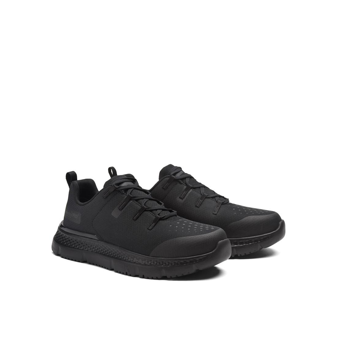 Intercept Steel Toe Oxford Work Shoes for Men - Black Safety Shoes for Construction & Industrial Work | Comfortable & Durable Work Boots