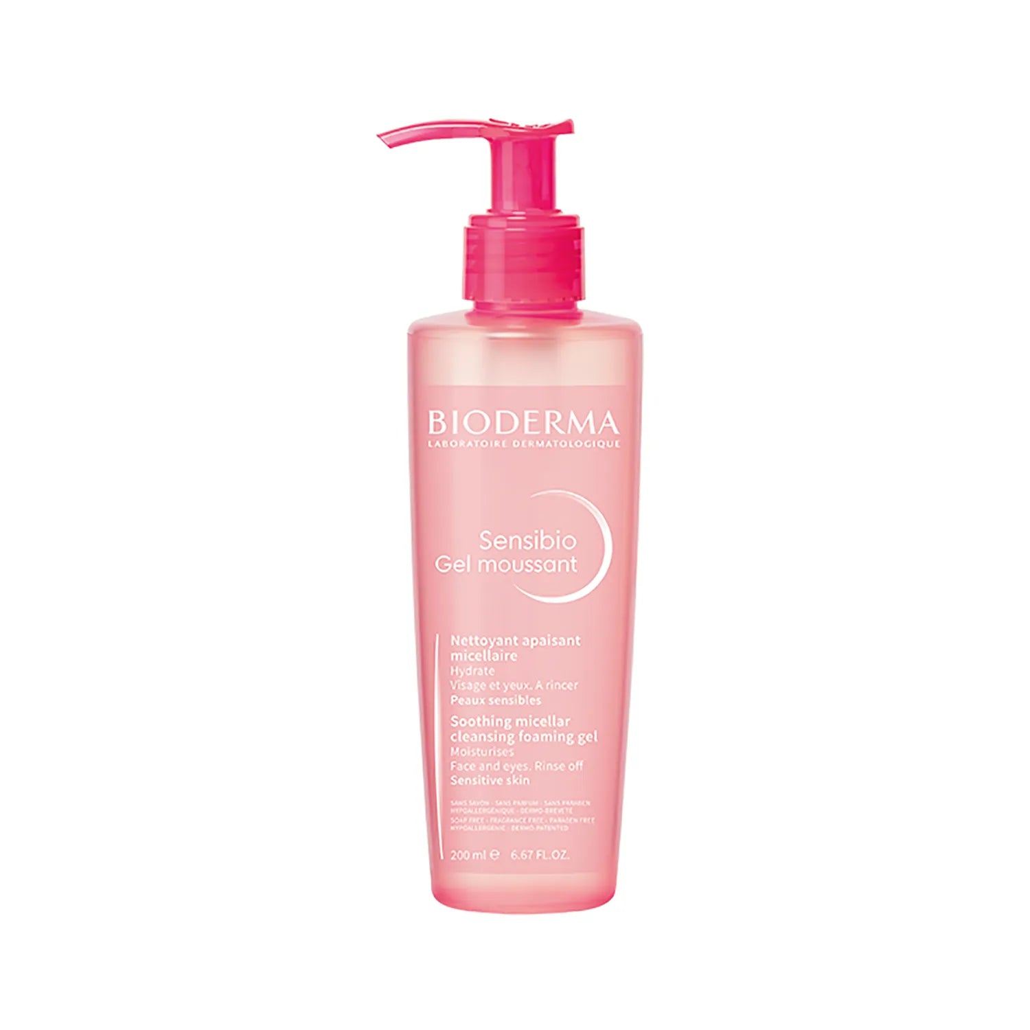 Bioderma Sensibio Foaming Gel - Soothing Micellar Cleanser for Sensitive Skin, 200ml | Gentle Face Wash for Daily Skincare Routine & Makeup Removal