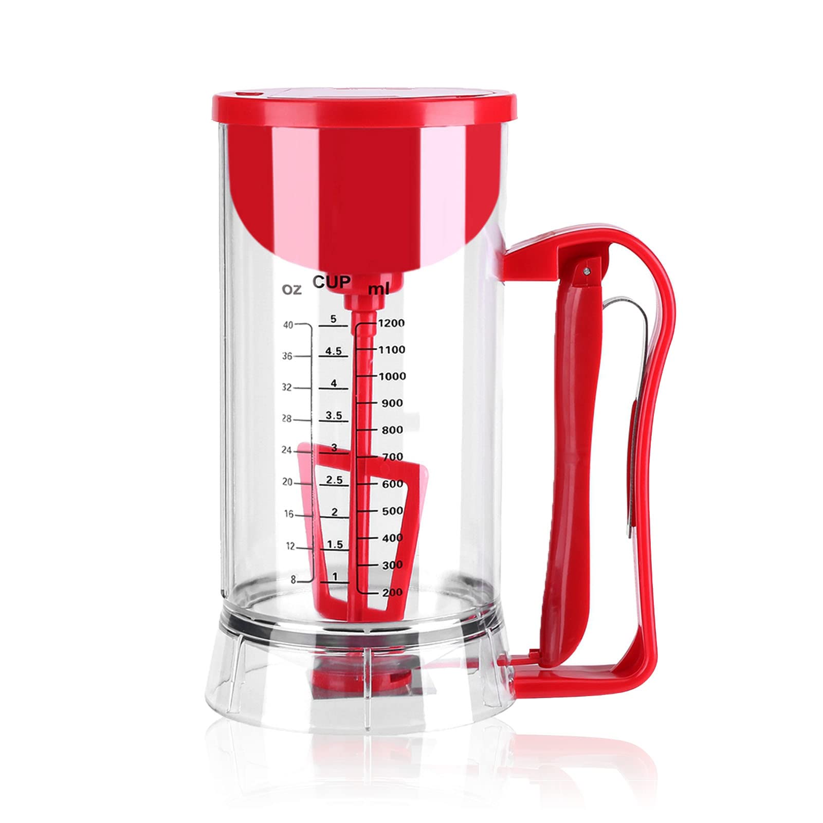 40 oz Electric Mixer Handheld Batter Container for Pancakes, Cake & Waffle Mix - Perfect for Baking, Cooking & Breakfast Prep at Home