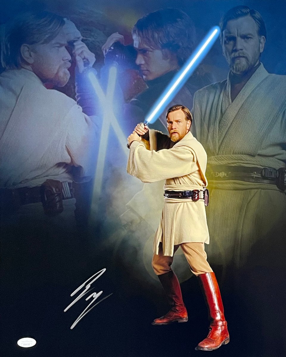 Ewan McGregor Autographed 16x20 Star Wars Revenge of The Sith Signed Photo Collage with JSA COA - Perfect for Movie Memorabilia Collectors & Star Wars Fans Display