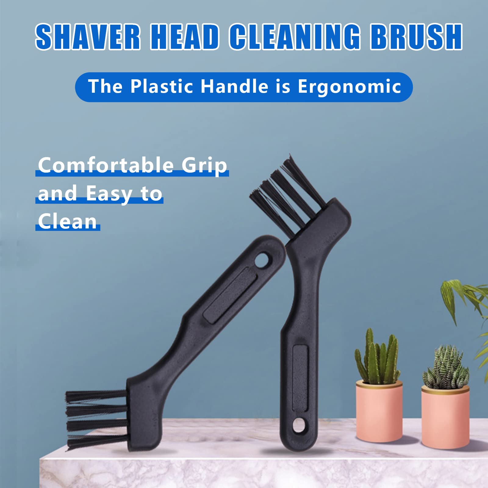 Replacement Shaver Heads for Solo Men's Rechargeable Full Body Hair Trimmer - 4 Blades with 4 Cleaning Brushes (4PCS) - Perfect for Beard, Body & Pubic Hair Grooming at Home or Travel