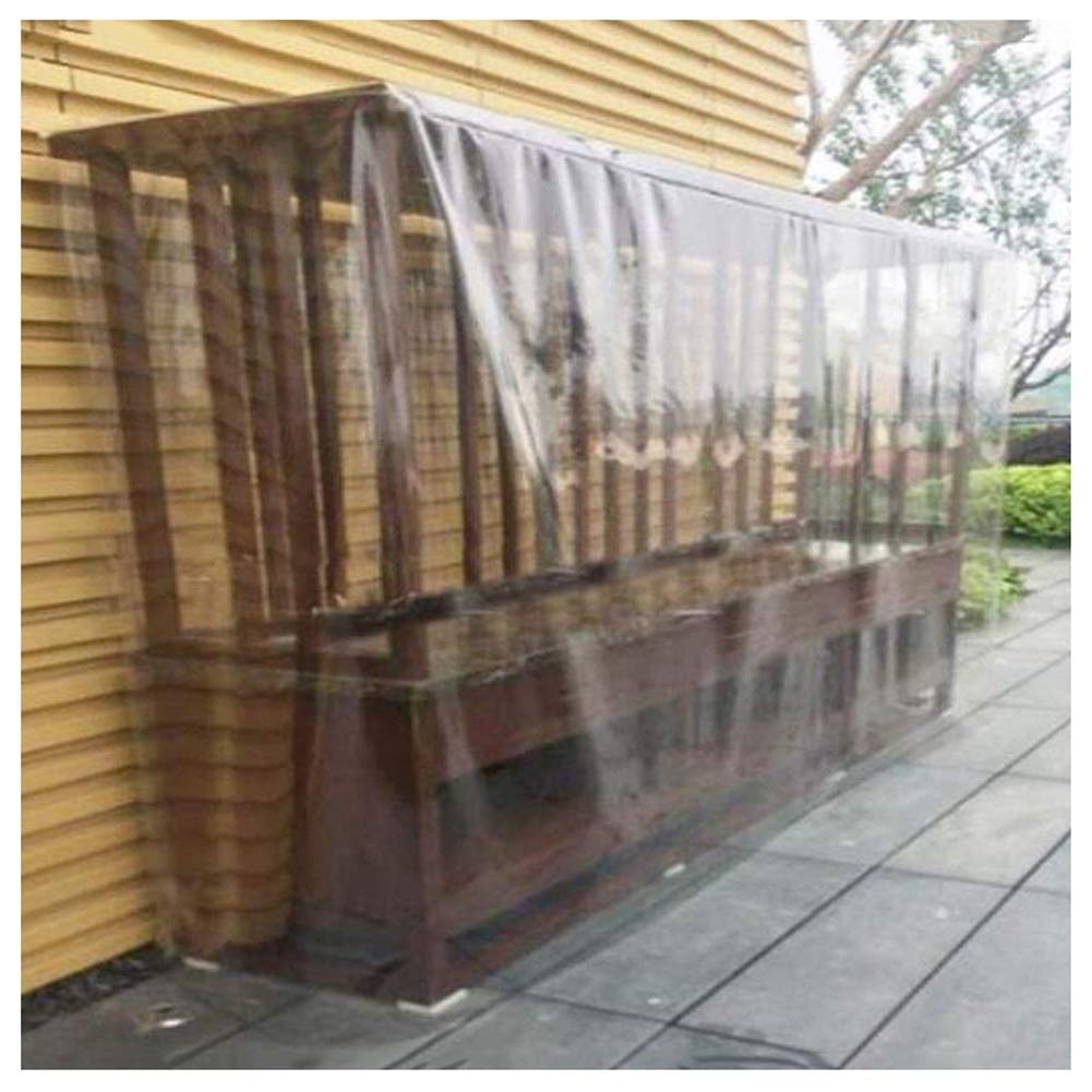 Clear Waterproof Plastic Sofa Cupboard Dust Cover - 220x220x70cm Transparent Outdoor Furniture Protector for Garden, Patio Table & Chairs | Customizable ALGFree Tarpaulin Sheet | Perfect for Weather Protection & Indoor Storage