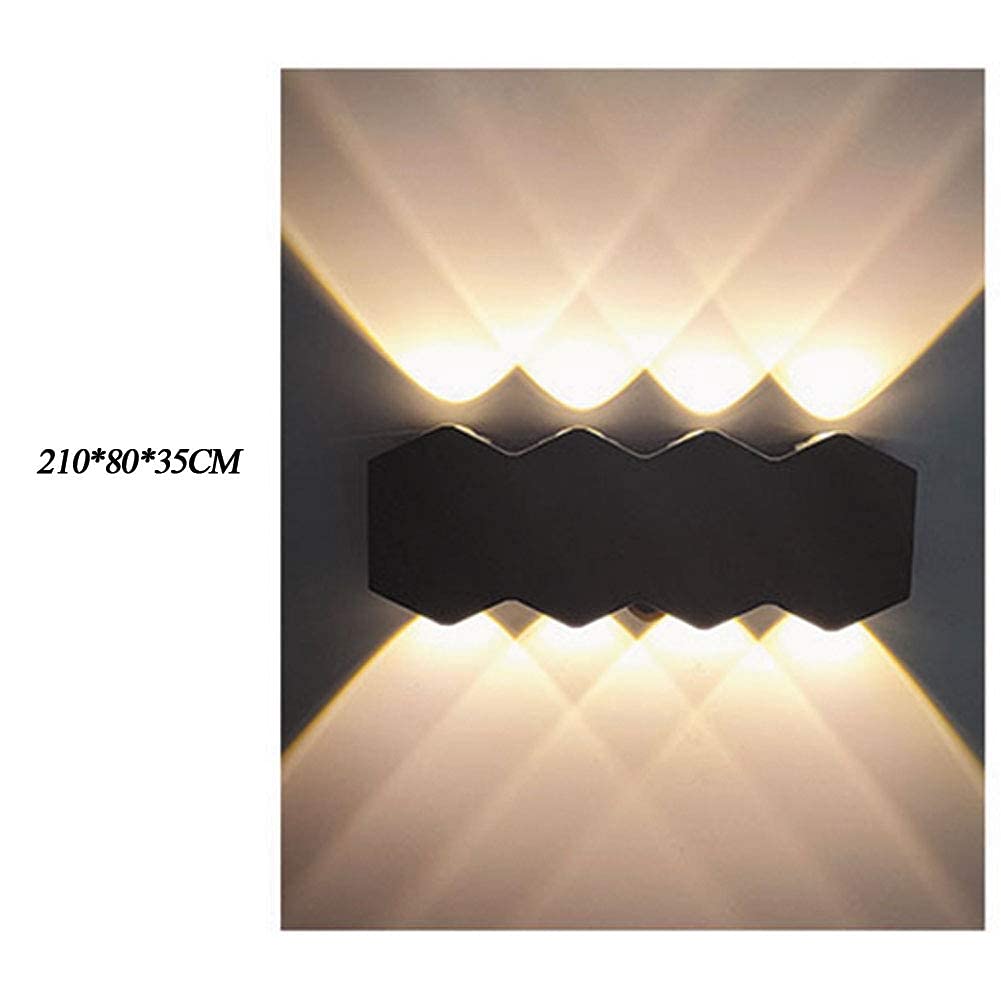 Modern Up and Down LED Wall Lights - Waterproof Aluminum Spot Light, 8W Warm White for Living Room, Bedroom, Hallway & Bathroom - Perfect for Accent Lighting and Wall Washing Decor