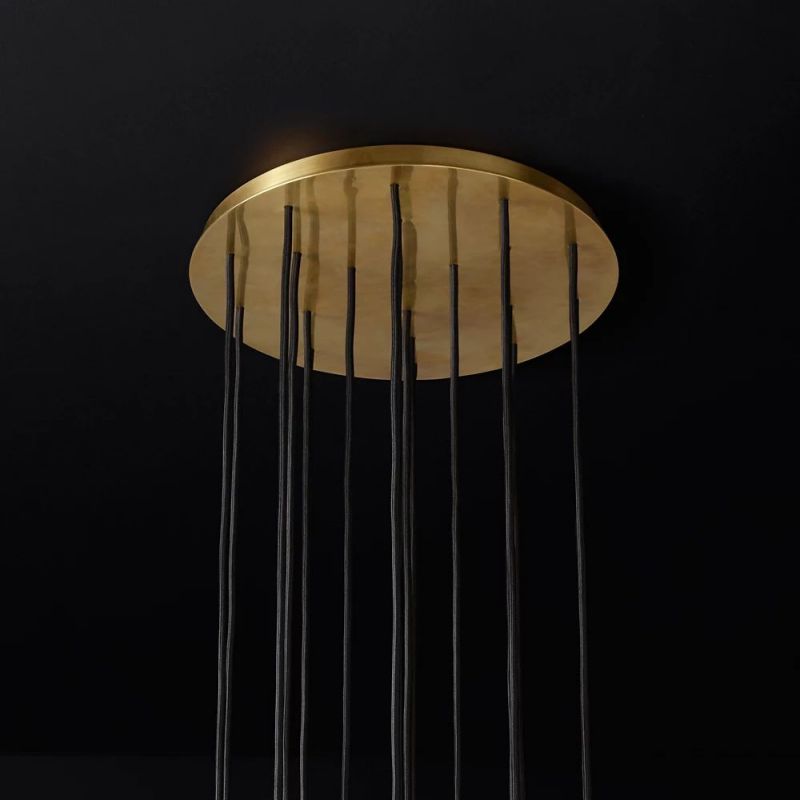 Crystal Ball Cluster Round Chandelier - 19 Lights Modern Ceiling Fixture for Dining Room, Living Room, Bedroom, and Entryway