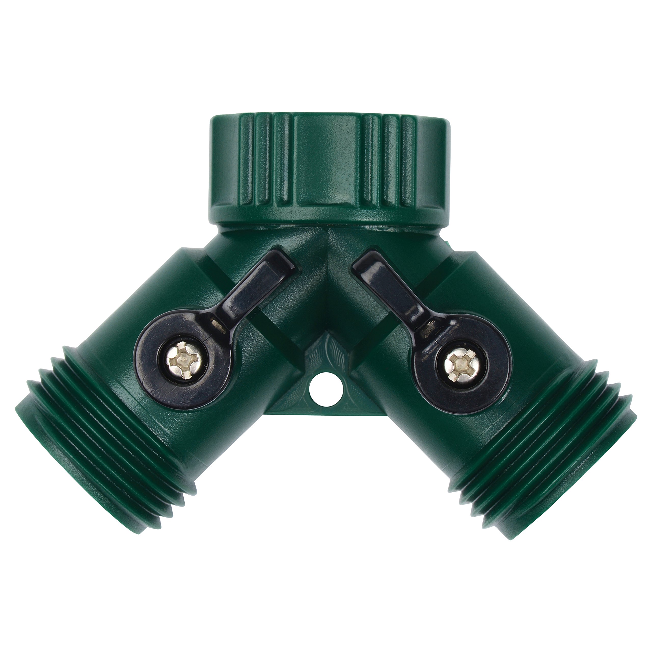 Melnor 2-Way Hose Valve - Heavy Duty Brass Garden Water Splitter for Outdoor Faucet, Irrigation & Lawn Care