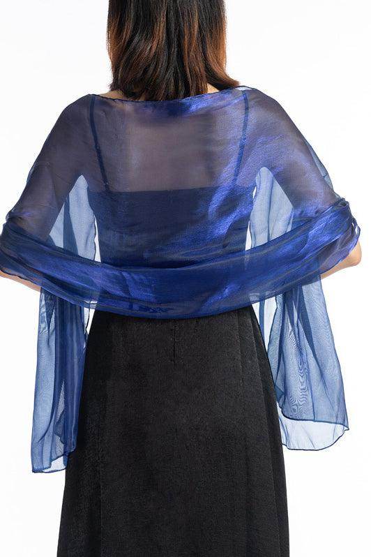 Elegant Polyester Tulle Shawl CJ0105 - Lightweight Scarf Wrap for Women, Perfect for Weddings, Parties & Evening Events