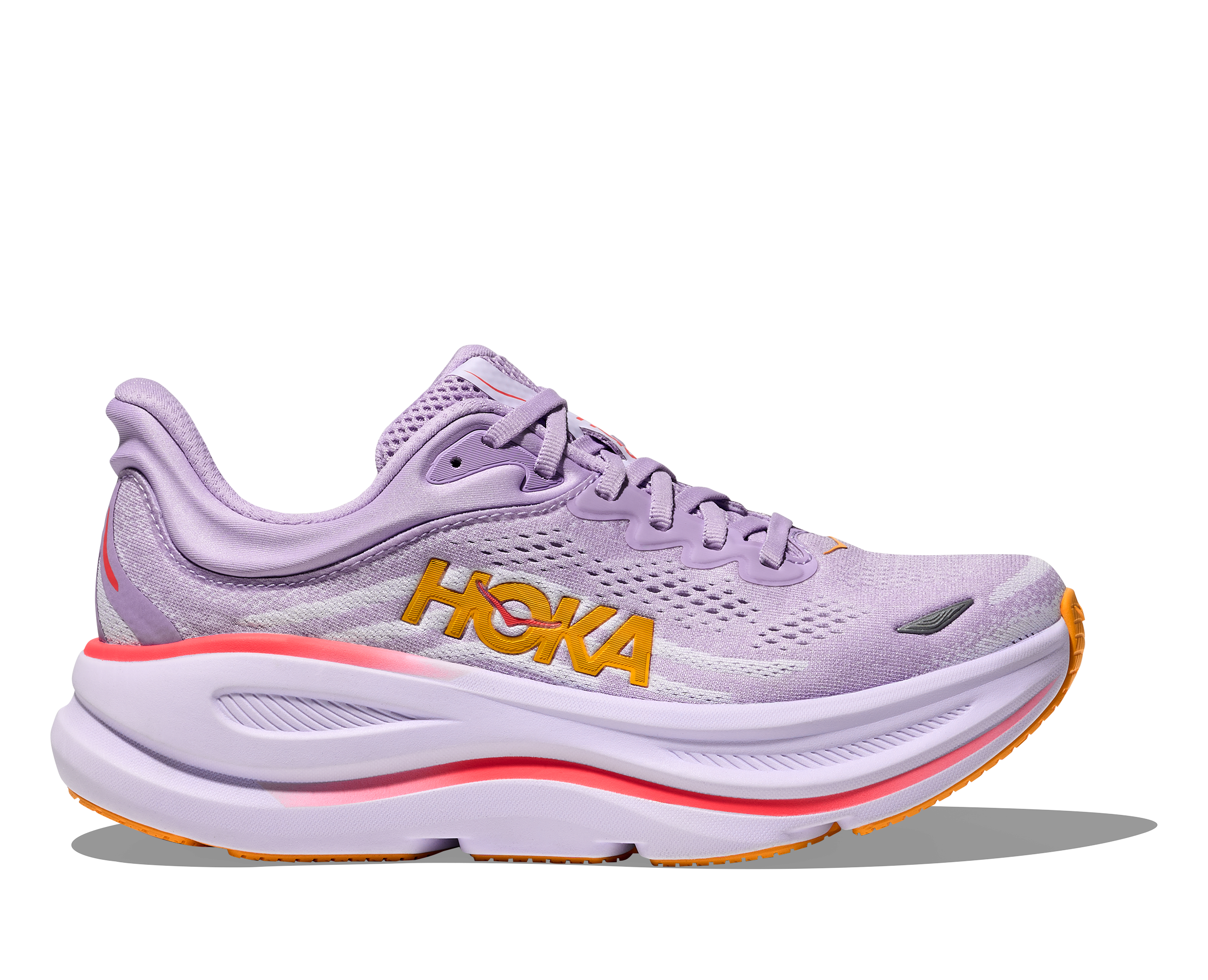Women's HOKA Bondi 9 WIDE Running Shoes - AGH Aster Flower/Starlight Glow | Cushioned Comfort for Long Distance Running, Walking & Everyday Wear