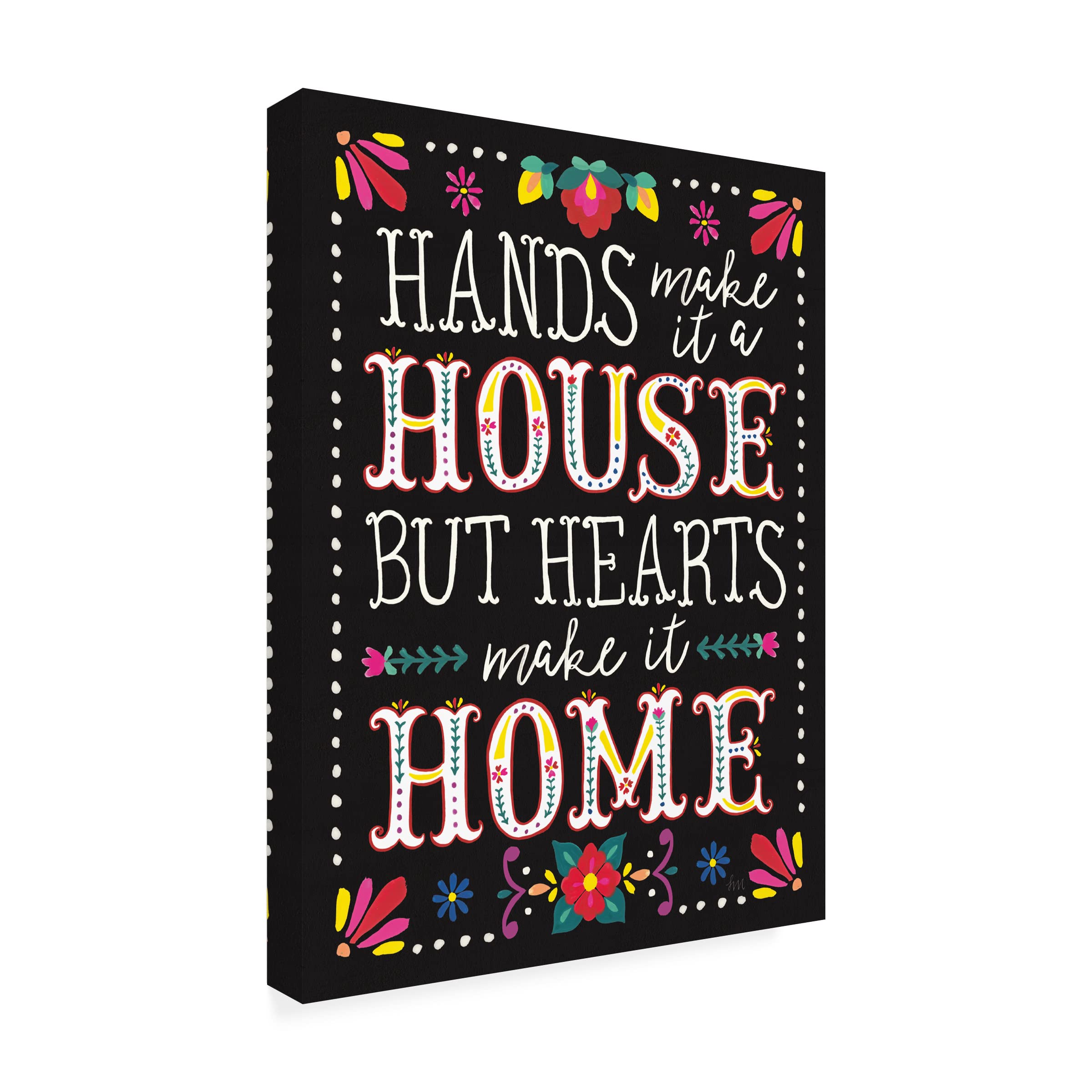 Laura Marshall 'Floral Fiesta Inspiration II' Canvas Wall Art - Vibrant Floral Painting for Living Room, Bedroom & Office Decor | Trademark Fine Art Collection