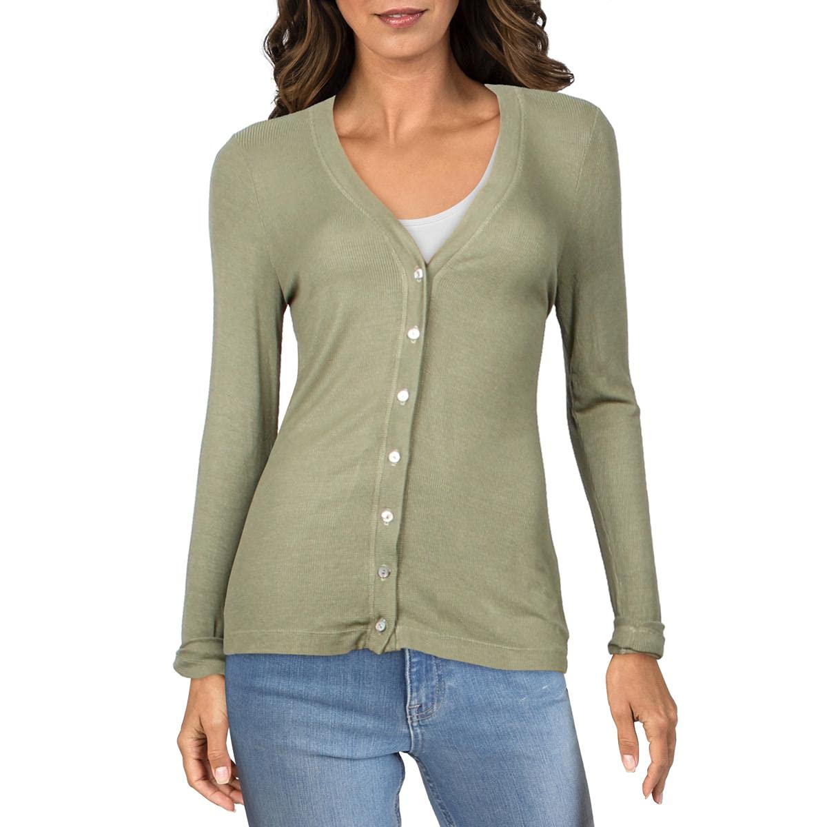Dolan Women's Knit V-Neck Cardigan Sweater - Soft Casual Long Sleeve Open Front Top for Fall & Winter Layering | Office, Date Night, Travel Outfit