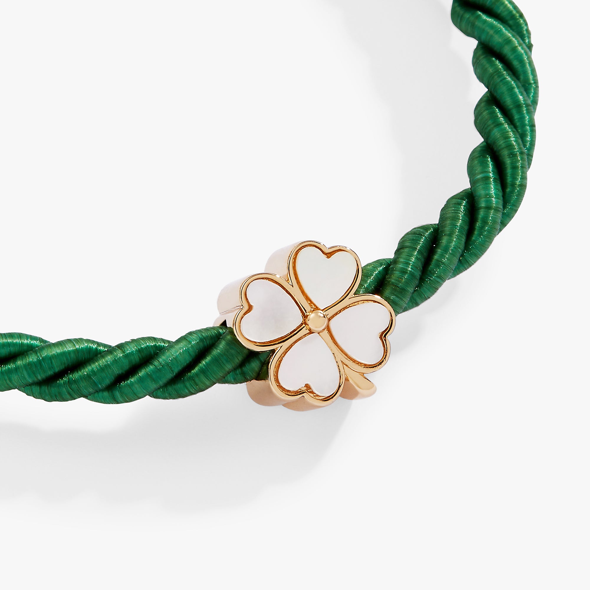 Lucky Four Leaf Clover Charm Cord Bracelet for Women - Perfect for St. Patrick's Day, Gifts & Everyday Wear