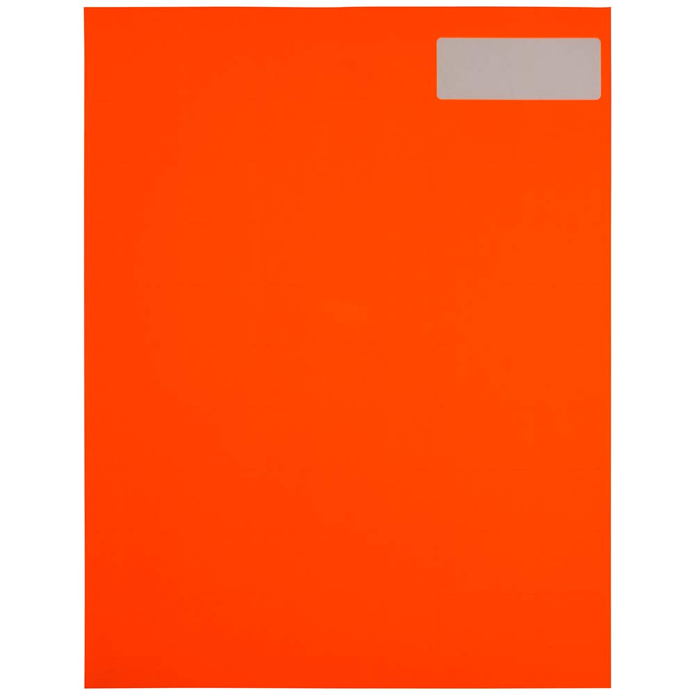 Neon Red/Orange Address Labels 1x2 5/8 - 120 Pack for Shipping & Mailing