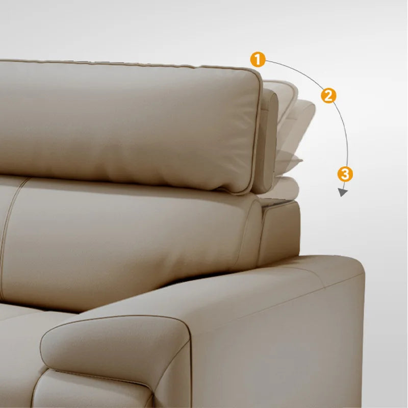Luxury Piano Keys Cream Wind Leather Sofa Set - Modern Living Room Furniture for Home, Office & Lounge - Soft & Durable Leather Couch with Elegant Design