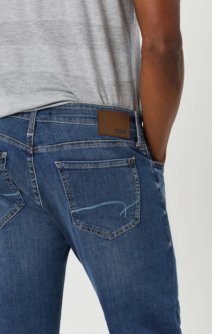 Mavi Jake Men's Slim Fit Jeans - Regular Rise, Slim Leg, Medium Wash Blue Denim | Comfortable & Stylish for Casual Wear, Office & Night Out | Size 29x34