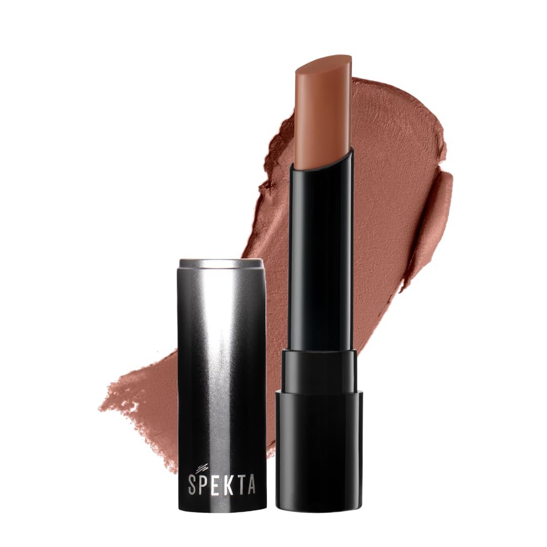 Spekta Nude Brown Matte Lipstick - Long Lasting Vegan Lipstick with Hyper Pigmented Formula | Chocolate Brown Lipstick for Women (3.7g) | Perfect for Everyday Wear, Date Night & Professional Makeup Looks