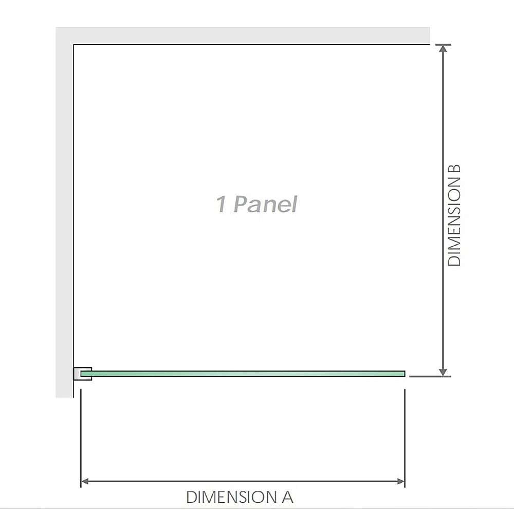 Frameless Corner Shower Screen 47x39 Inch with Black Brackets & Brass Hinges, Round Knob Handle - Waterproof Bathroom Glass Enclosure for Modern Walk-in Showers
