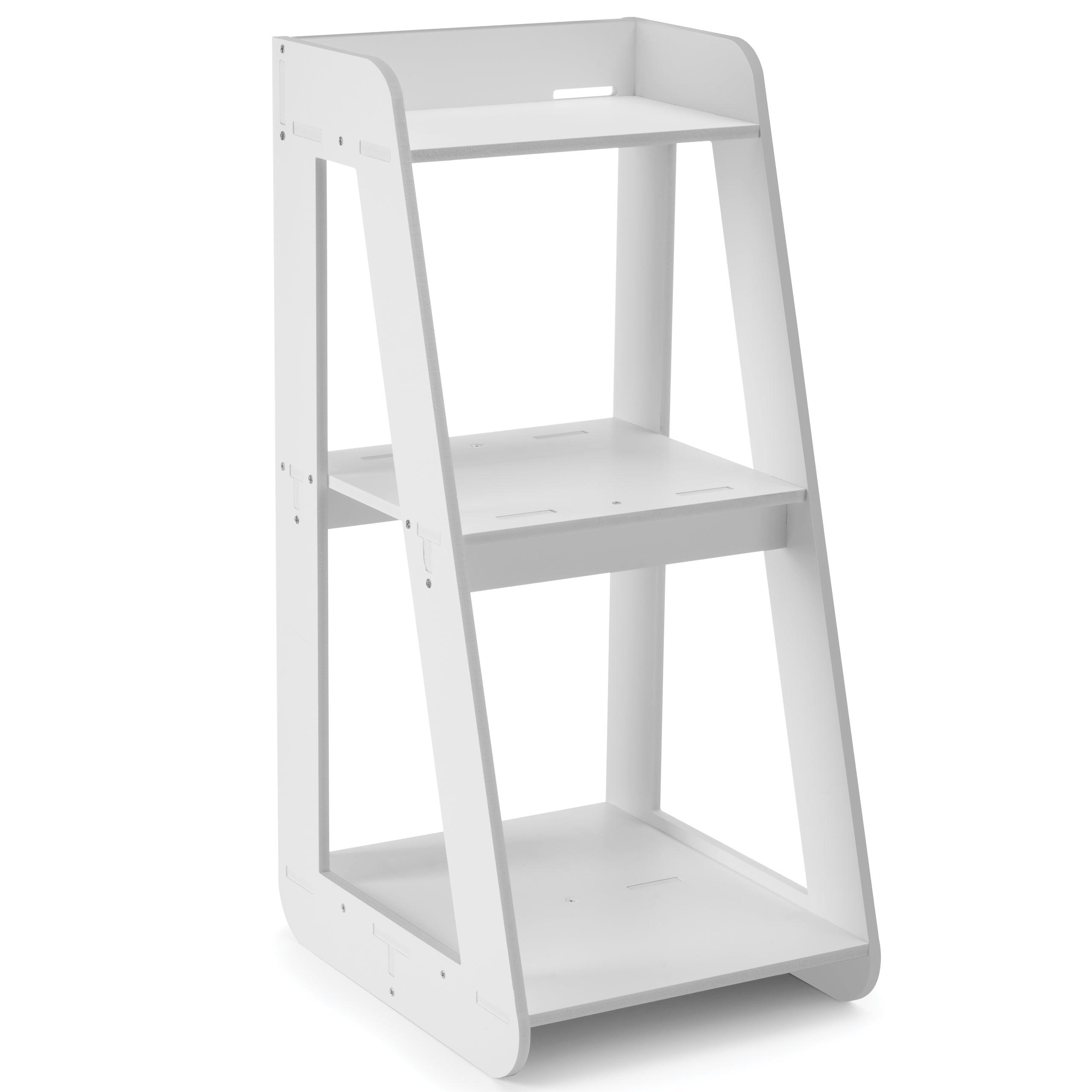 3-Tier Wooden Side Table with Storage Shelf - Modern End Table for Living Room, Bedroom & Office - Perfect for Organizing Books, Plants & Decor