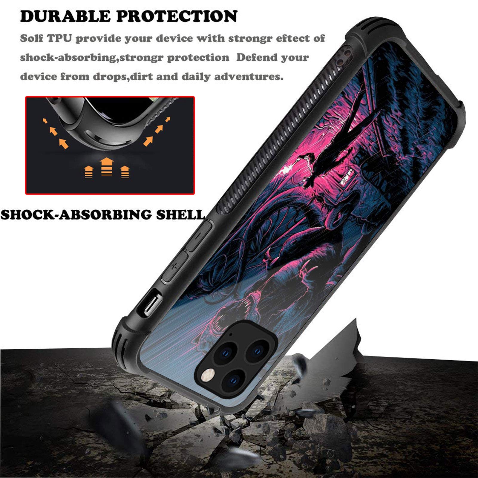 Dinosaur Graphic iPhone 12 Mini Case for Girls - Shockproof Anti-Scratch Hard PC Back Cover with Stylish Picture Pattern Design | Perfect for School, Outdoor Adventures & Daily Protection