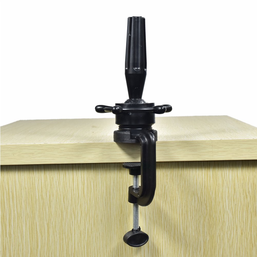 Adjustable Mannequin Head Stand for Wig Display & Styling - Training Practice Canvas Head Holder with Clamp - Perfect for Salon, Cosmetology School & Home Hairstyling (Black)
