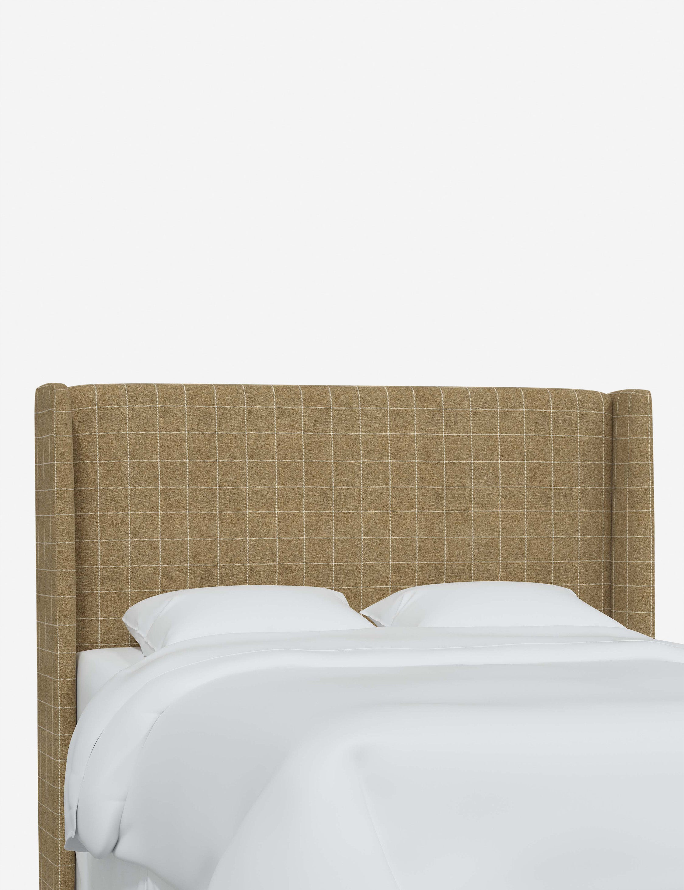 Adara Upholstered Headboard - Queen Size Bed Frame Headboard with Nailhead Trim - Perfect for Master Bedroom, Guest Room & Home Decor