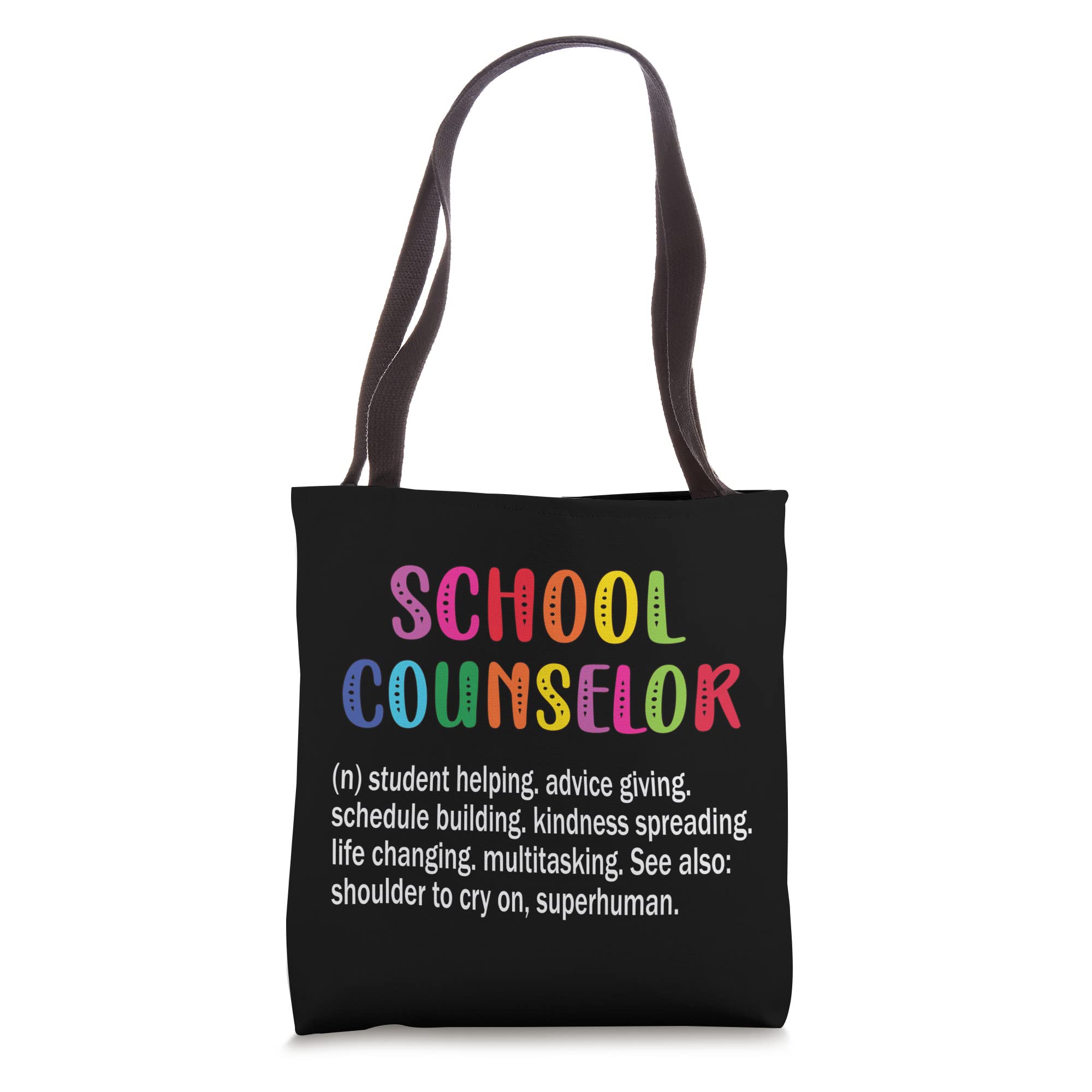 School Counselor Definition & Appreciation Tote Bag - Perfect Gift for Counselor Week, Graduation & Teacher Appreciation Day