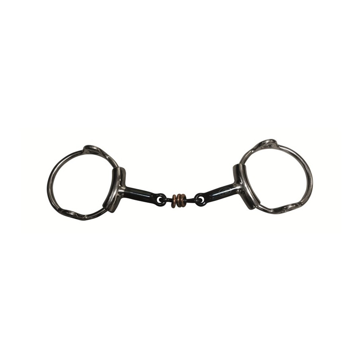 Jump'in Double Jointed Blue Steel Gag Bit with Copper Rings - Comfortable Horse Training Bit for Dressage, Jumping & Western Riding
