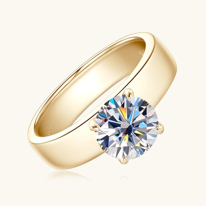 2CT Premium Moissanite Solitaire Engagement Ring - Durable & Sparkling for Weddings, Proposals & Anniversary Gifts