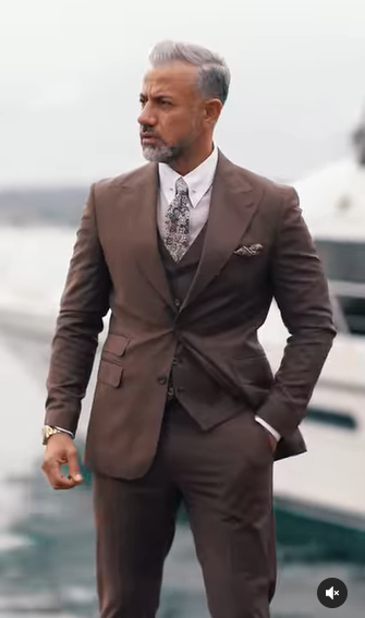 Chocolate Brown 3-Piece Men's Wedding Suit Set - Formal Blazer, Pants & Vest (CB10926) | Perfect for Weddings, Prom, Business & Special Occasions