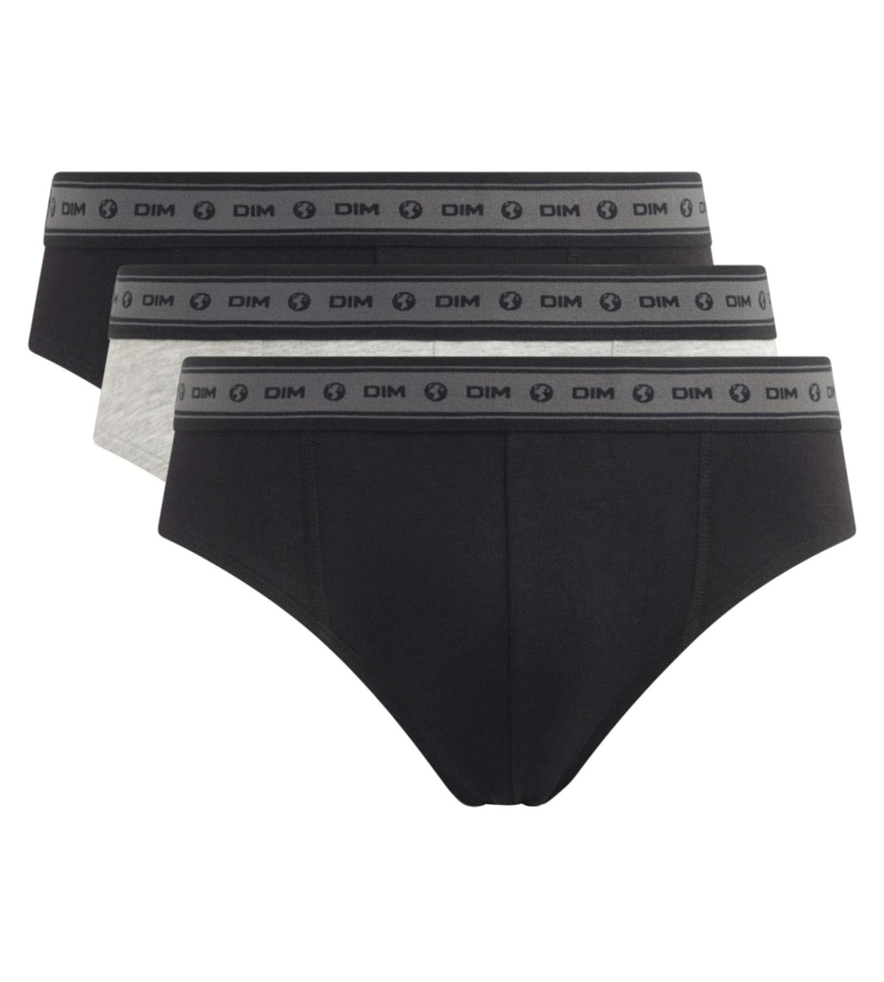 3 Pack Organic Cotton Men's Underwear - Black & Gray - Soft, Breathable & Comfortable - Perfect for Daily Wear, Workout & Travel