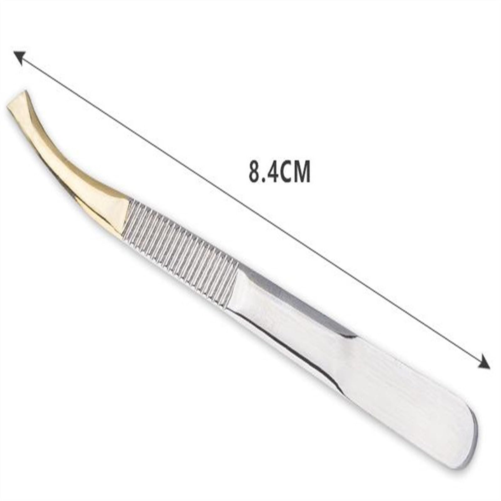Premium Stainless Steel Slant Tip Tweezers for Eyebrow Shaping, Hair Removal & Eyelash Extensions - Professional Makeup Tools for Precise Grooming at Home or Salon