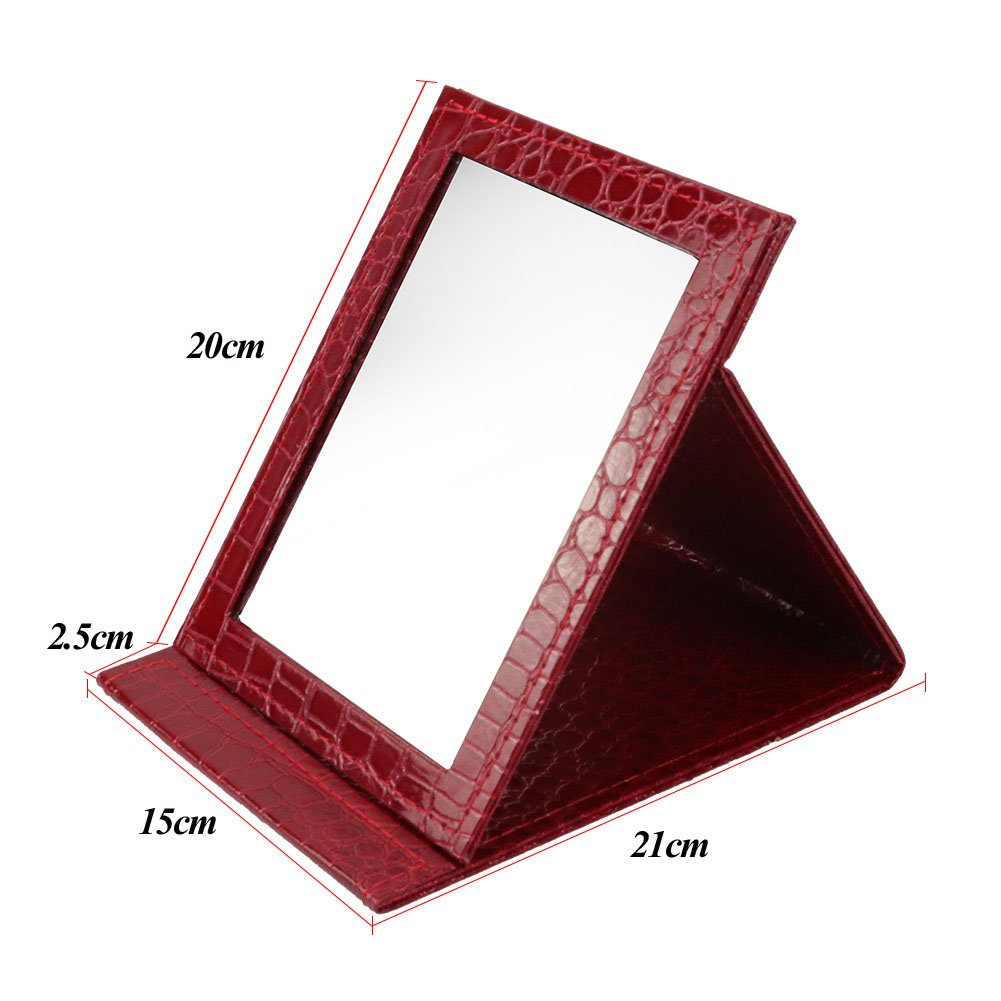 Portable Travel Vanity Mirror with Stand - Folding Tabletop Makeup Mirror for Cosmetics & Personal Beauty | Perfect for Home, Travel, Salon & Dorm Room Use
