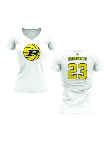Women's White Sublimation Dye Jersey - Breathable, Moisture-Wicking Activewear for Running, Yoga & Gym Workouts