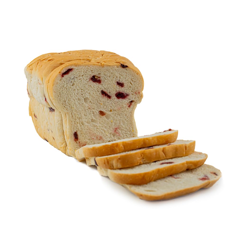 Heartland Bread Organic Cranberry Orange Sliced Bread - No Fats, Oils, Chemicals or Preservatives - 100% Natural Homemade Taste - 32oz Loaf - Perfect for Breakfast, Snacks & Holiday Gatherings