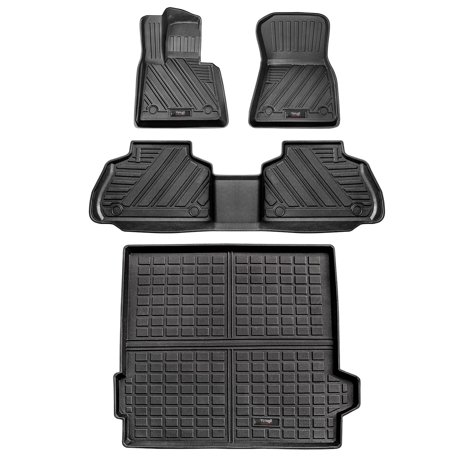Premium All-Weather TPE Rubber Floor Mats & Cargo Liner Set for BMW X5 (G05) 2019-2025 - Heavy Duty Protection for Front Rear Seats & Trunk - Perfect for Daily Commute, Road Trips & Outdoor Adventures