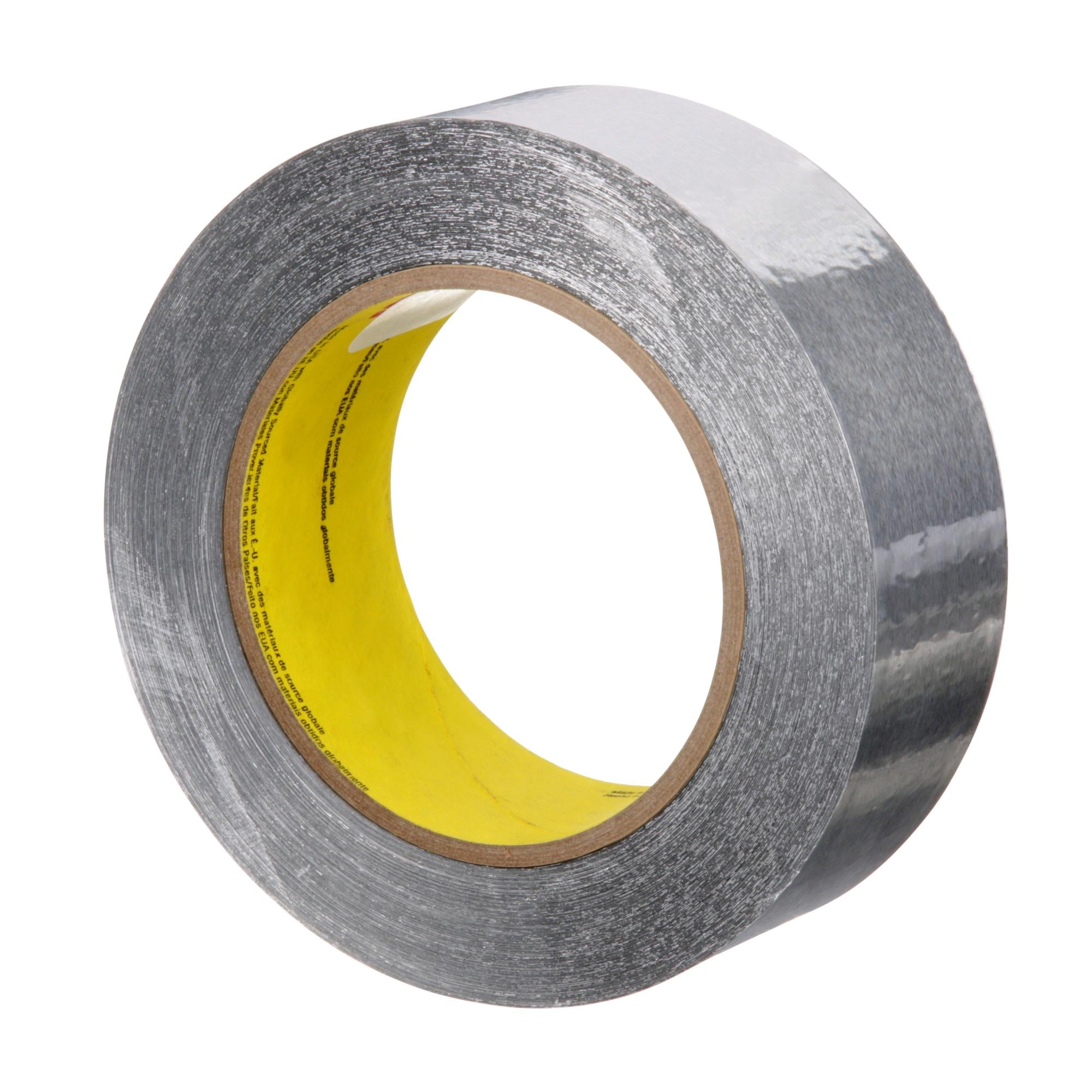 3M 425 Heavy Duty Aluminum Foil Tape - 1.5 Inch x 60 Yards, Silver HVAC Tape for Duct Sealing, Pipe Insulation & Roof Repairs - High Temperature Resistant Adhesive for Home & Industrial Use