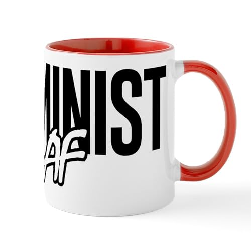 White/Red Inside - Feminist AF Mug