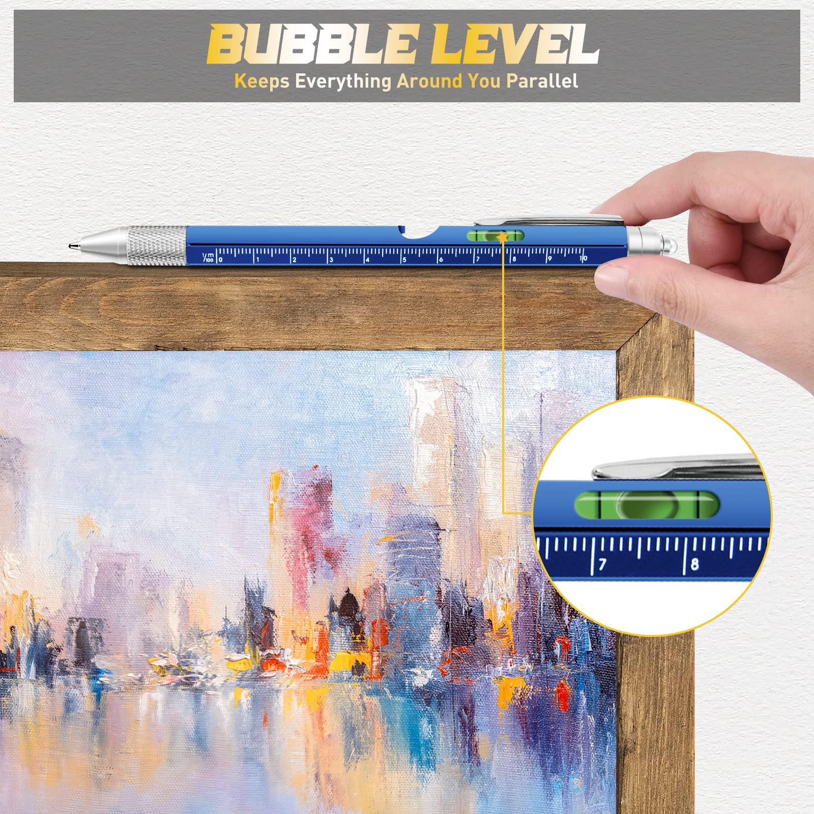 9-in-1 Multitool Pen for Men - Perfect Father's Day, Birthday & Anniversary Gift for Dad, Husband, Boyfriend | Unique Cool Gadgets for Men Who Have Everything | Great for Office, Camping, Travel & Everyday Carry