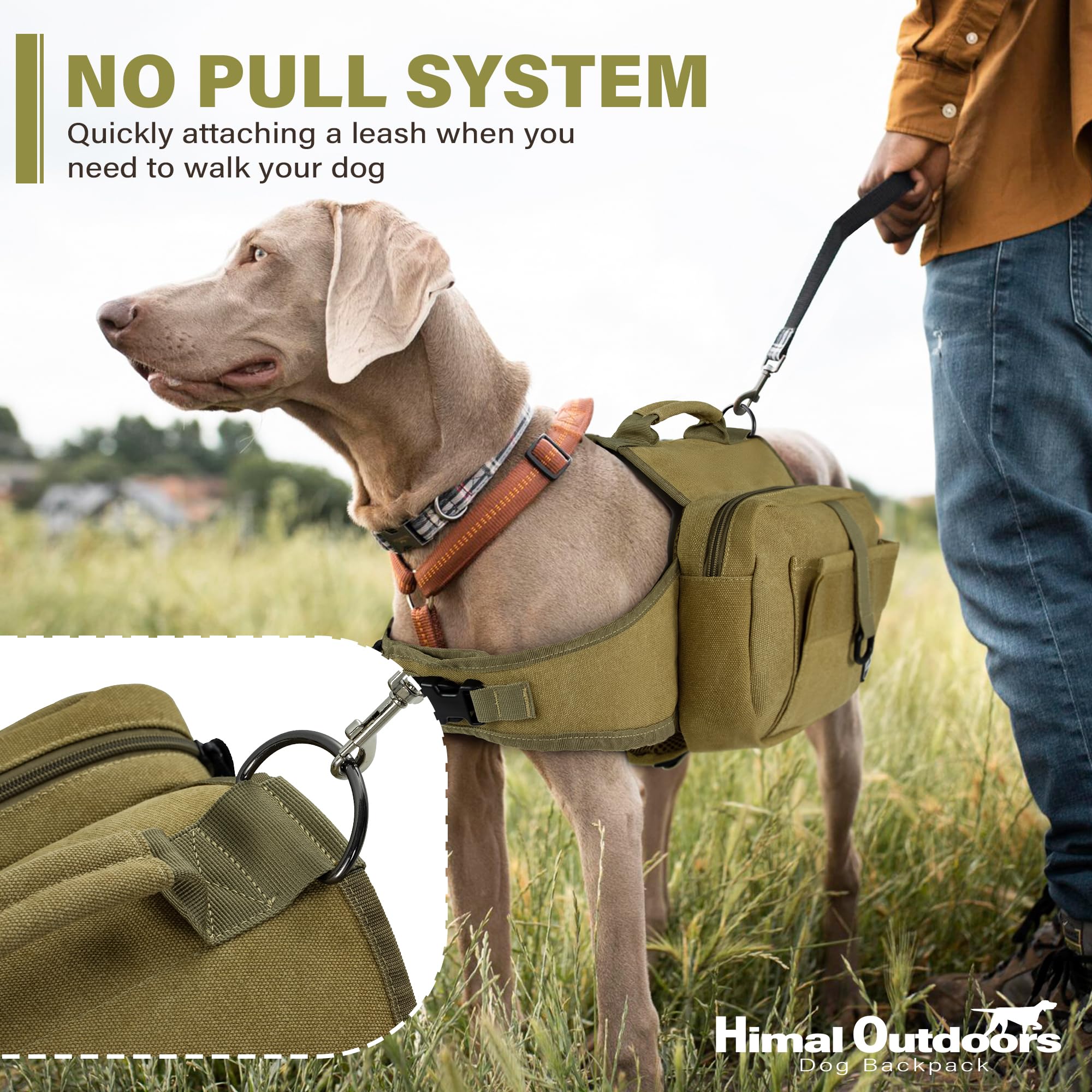 Himal Outdoors Dog Backpack for Large Dogs - Adjustable Hiking Saddle Bag with Side Pockets | Perfect for Outdoor Adventures, Camping & Daily Walks