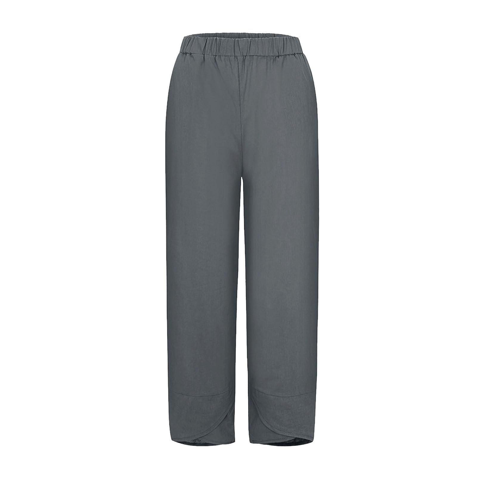 Women's Capri Pants - Flowy Palazzo Lounge Pants with Pockets | Wide Leg Cropped Sweatpants & Casual Baggy Trousers | Perfect for Yoga, Travel & Relaxing at Home