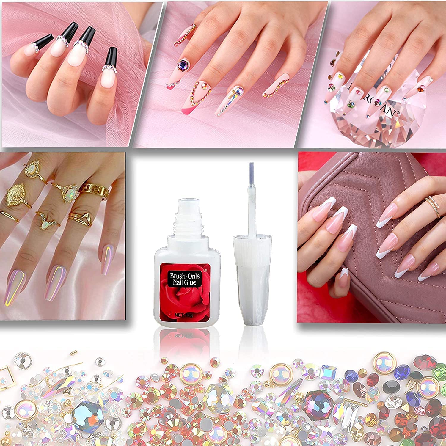 Professional SUSVIJ Nail Glue for Artificial & Acrylic Nails - Waterproof, Long-Lasting Adhesive for Nail Art (Big Size) - Perfect for Salon, Home Manicures & Nail Extensions