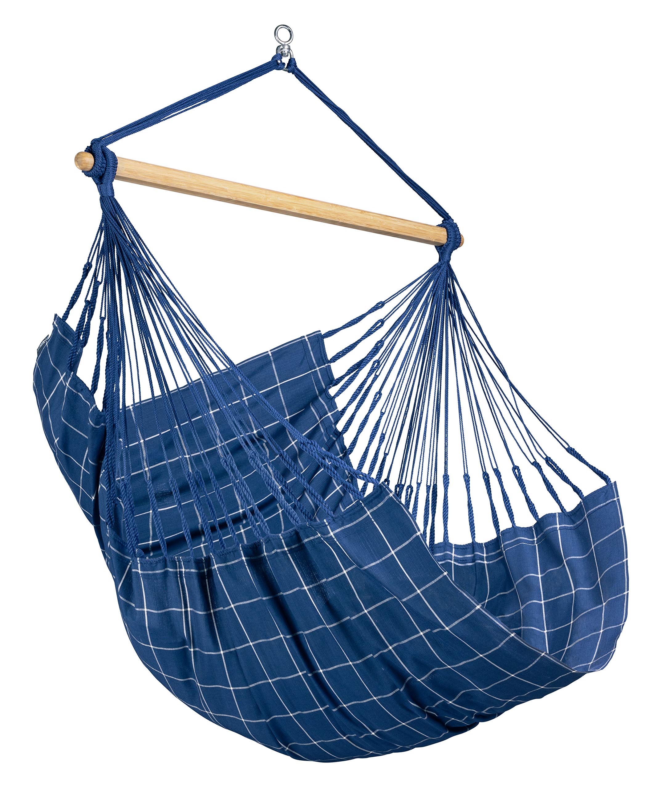 LA SIESTA Domingo Marine - Weather-Resistant Outdoor Hanging Chair for Patio, Garden, Poolside & Beach Relaxation | Durable & Comfortable Hammock Swing