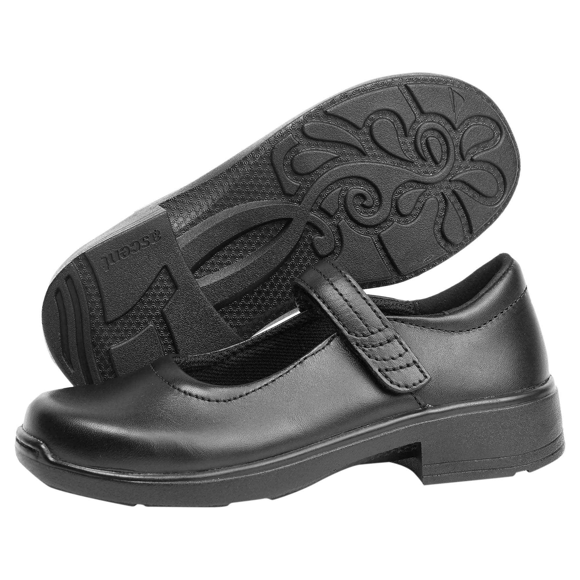 Adela Girls' School Shoes - Comfortable & Durable Black School Shoes for Kids - Perfect for Classrooms, Playgrounds & Daily Wear