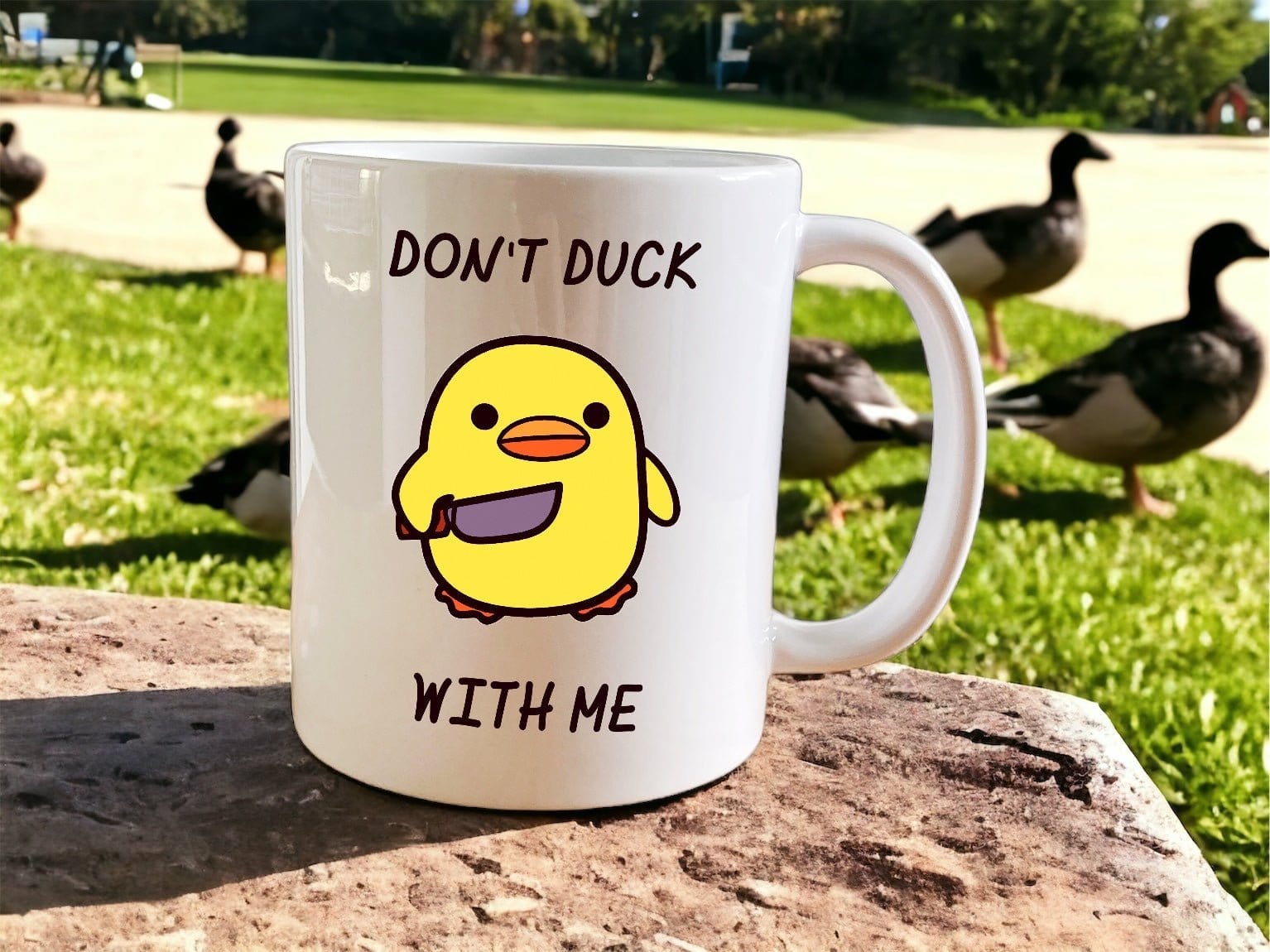 Don't Duck With Me Funny Coffee Mug - Unique Novelty Gift for Coffee Lovers - Perfect for Office, Home & Gag Gifts
