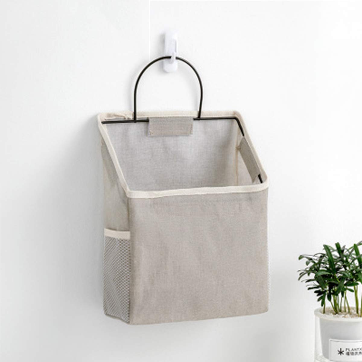 Fantasyon Waterproof Over The Door Hanging Storage Bag - Closet Organizer with Pockets for Bedroom, Bathroom & Linen Storage | Space-Saving Cotton Gray Organizer for Towels, Toys & Accessories
