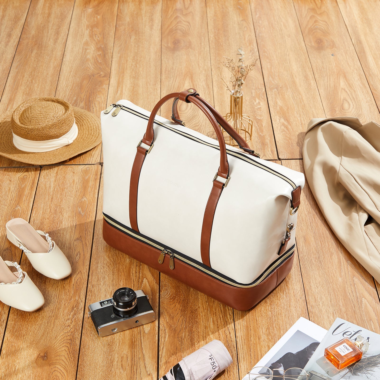Premium Judea Leather Weekender Bag - Durable & Stylish Carry-On for Travel, Gym, or Weekend Getaways | Perfect for Business Trips & Vacation