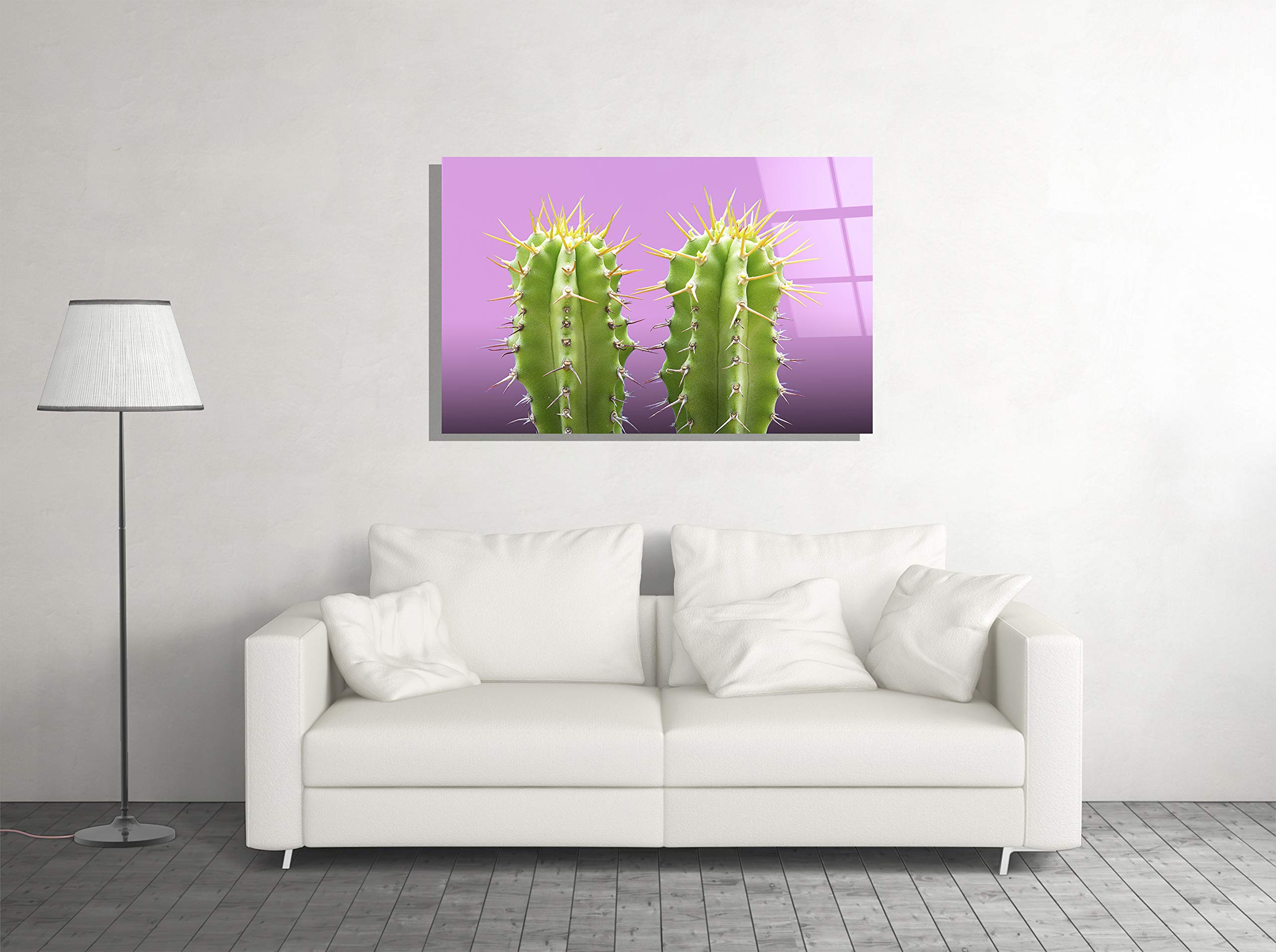 Cactus Nature Mexico Decor Print Tempered Glass Wall Art - Unique Home & Office Decor Gift for Housewarming, Birthday, Wedding