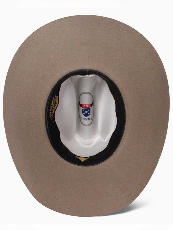 Resistol RFUSTR 724220 USTRC 6X Western Cowboy Hat - Dark Khaki Stone for Men | Durable Felt Material for Rodeo, Ranch Work & Outdoor Adventures