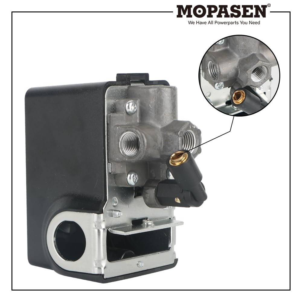 Craftsman Air Compressor Pressure Switch Replacement 26 AMPS 120/240V 125-155 PSI 4 Port (Model 034-0228) - Perfect for Workshop, Garage & DIY Projects