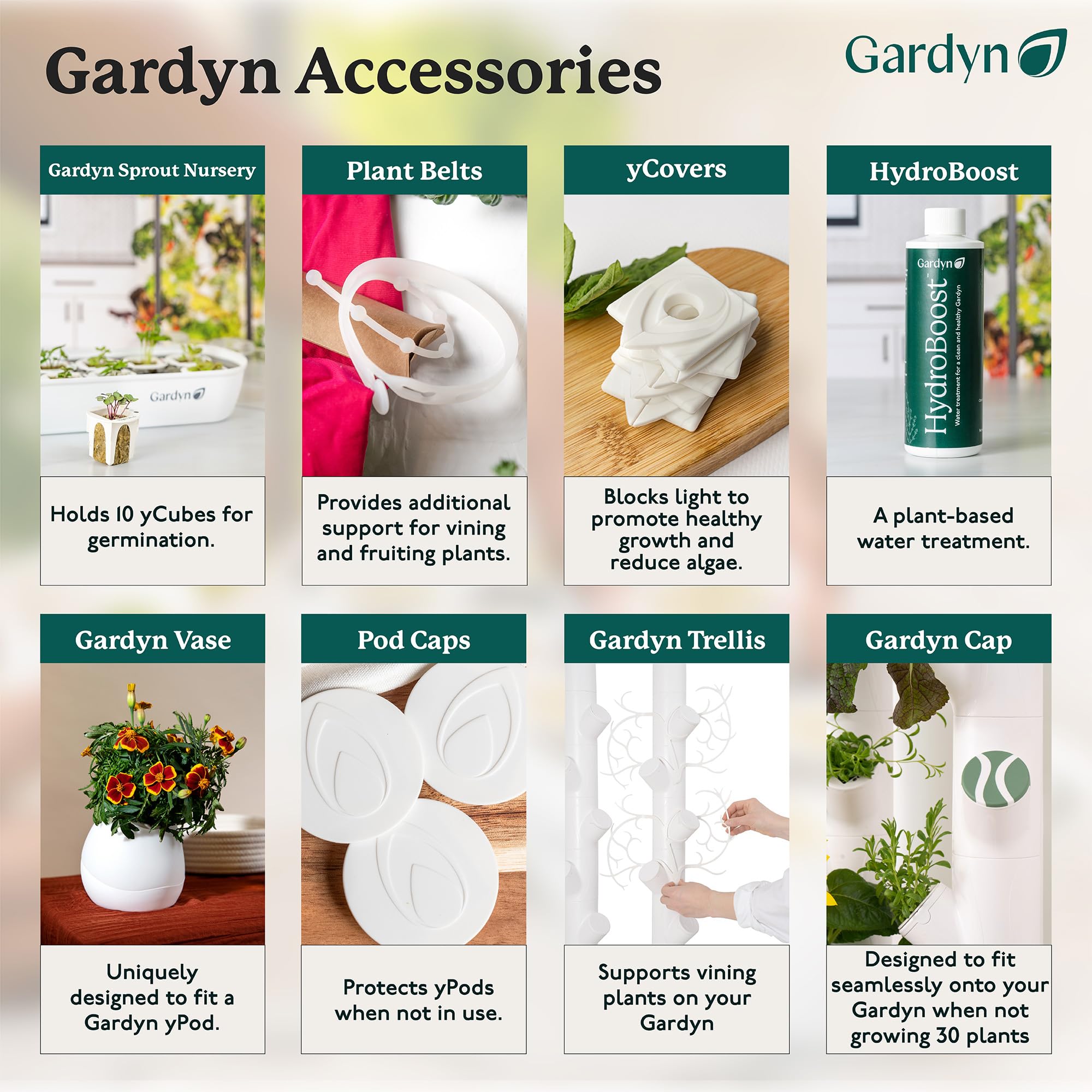 Gardyn yPods - 10 Pack ABS Plastic Hydroponic Pods for Vertical Indoor Garden Systems | Compatible with Gardyn Home Hydroponics Growing Kits & Tower Gardens | Perfect for Growing Herbs, Vegetables & Flowers Indoors